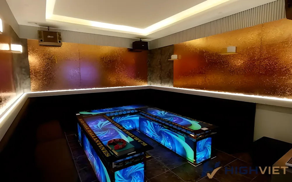 LED 조명이 있는 KTV 방